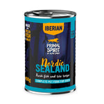 Lata de comida húmeda Primal Spirit Nordic Sealand 400g con pescado fresco y arroz para perros.