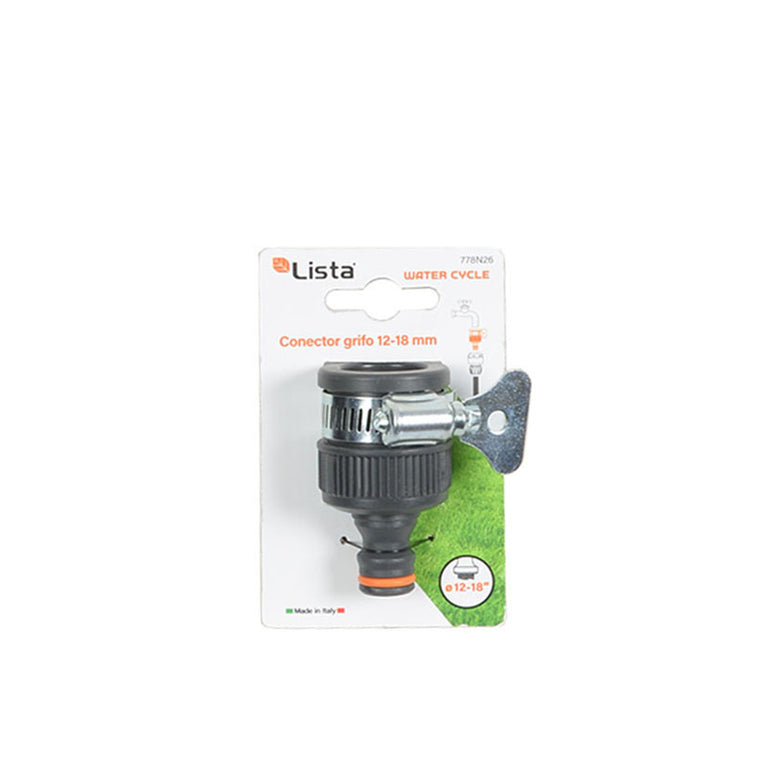 Blíster del conector de grifo LISTA Water Cycle 12-18 mm para grifos redondos u ovalados.