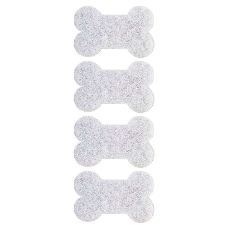 Pack de 4 esponjas blancas con forma de hueso para limpieza de accesorios de mascotas Vigar Pets Club.
