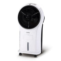 Climatizador evaporativo Rointe Aveiro Mini blanco con ruedas y visor de nivel de agua frontal