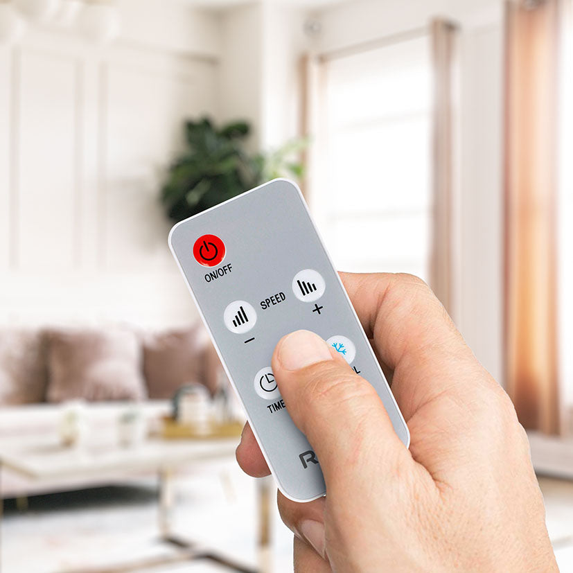 Mando a distancia compacto para control remoto de funciones del climatizador Rointe