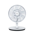 Ventilador de sobremesa FACULA Brisa 3D blanco con 16 aspas y panel digital