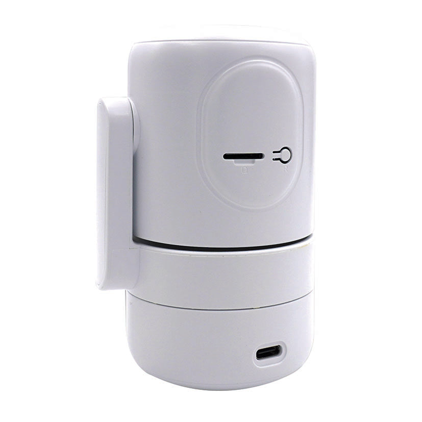 Lateral de cámara Sentinel Pro con ranura para tarjeta Micro SD y botón de configuración