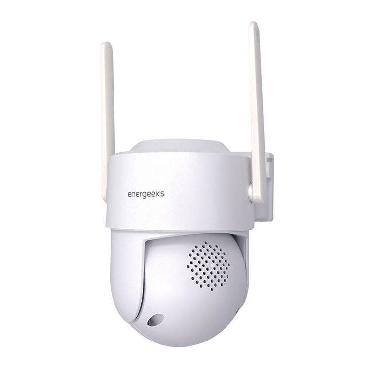Cámara de seguridad 4G Energeeks con panel solar y antenas para exteriores