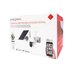 Cámara de seguridad 4G Energeeks con panel solar y antenas para exteriores