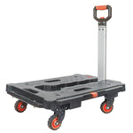 Carretilla de mano plegable RATIO con mango y plataforma de polipropileno