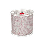 Bobina industrial de cordón de arranque Rombull 4mm x 100m poliéster blanco y rojo
