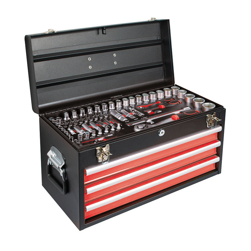 Caja Metálica RATIO 6992 con Cajones - Set Completo 143 Piezas Cr-V