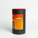 Lateral del envase de pastillas Fuegonet con instrucciones de uso para estufas, chimeneas y barbacoas.