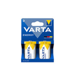 Pack de 2 pilas alcalinas VARTA Energy D LR20 de 1.5V para dispositivos de alto consumo