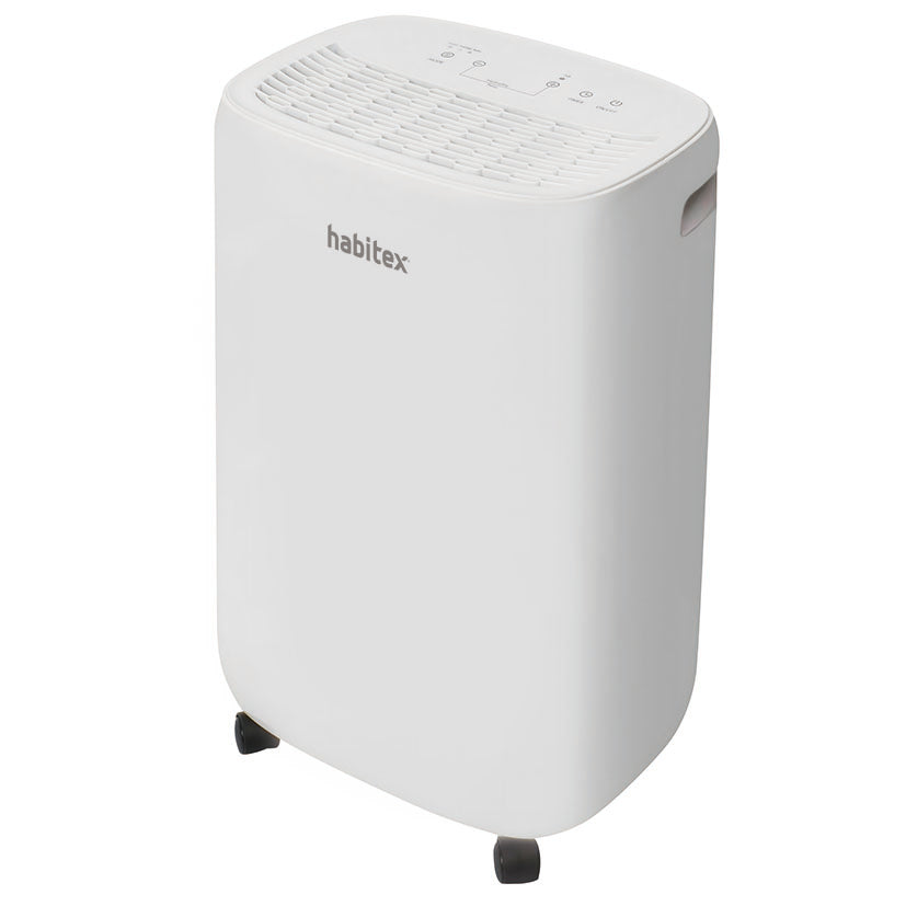 Deshumidificador Habitex H10001 blanco con ruedas y panel de control superior táctil