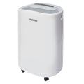 Deshumidificador blanco HABITEX H201 con ruedas y rejilla superior de salida de aire