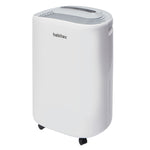 Deshumidificador blanco HABITEX H201 con ruedas y rejilla superior de salida de aire