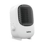 Minicalefactor cerámico Habitex blanco 500W con rejilla frontal y regulador lateral