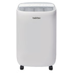Vista frontal del deshumidificador HABITEX H16001 con logo y rejilla de ventilación ondulada