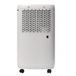 Vista trasera del deshumidificador HABITEX H16001 con filtro de aire y conexión para drenaje