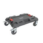 Plataforma rodante negra RATIO 7710H con ruedas giratorias y frenos para transporte de carga pesada.