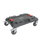 Plataforma rodante negra RATIO 7710H con ruedas giratorias y frenos para transporte de carga pesada.