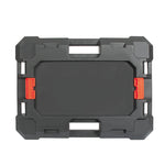 Vista inferior de la base RATIO 7710H con sistema de anclaje automático y estructura de polipropileno resistente.
