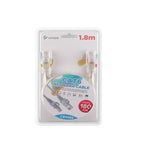 Presentación en blíster del cable de red UNICO CAT6 de 180 cm para alta velocidad.