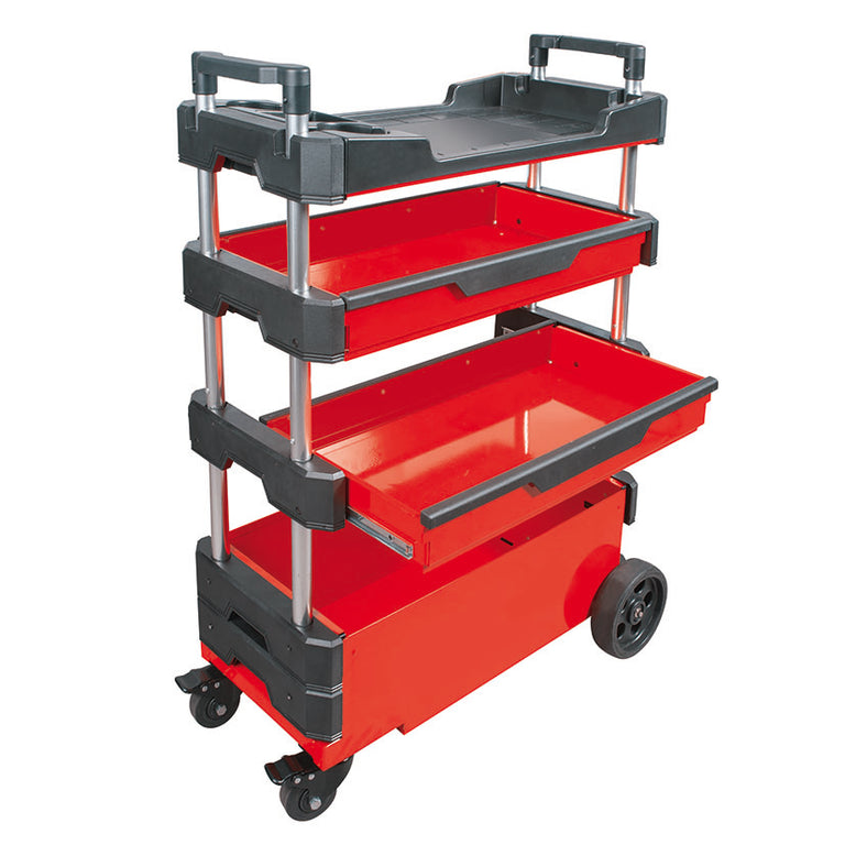 Carro de Servicio Plegable RATIO 7705 - Extensible 4 Bandejas Rígidas