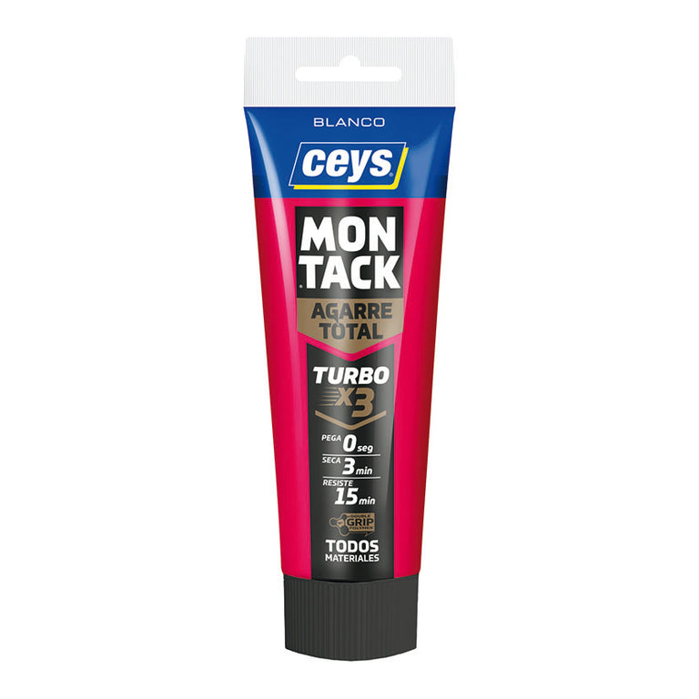 Adhesivo de montaje Ceys Montack Turbo Blanco 125ml tubo agarre inmediato 0 segundos para todos los materiales