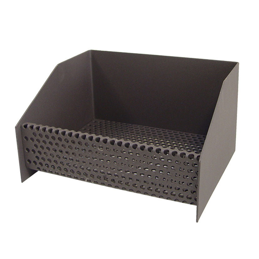 Cesta quemador de pellets Imex El Zorro de acero gris con base perforada 30x25x17 cm