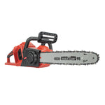 Motosierra a batería RATIO R-MS40-B con espada Oregon de 350mm y motor brushless rojo y negro.
