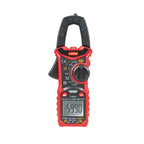 Pinza amperimétrica digital RATIO HT-206D roja y negra con pantalla LCD y selector giratorio de funciones
