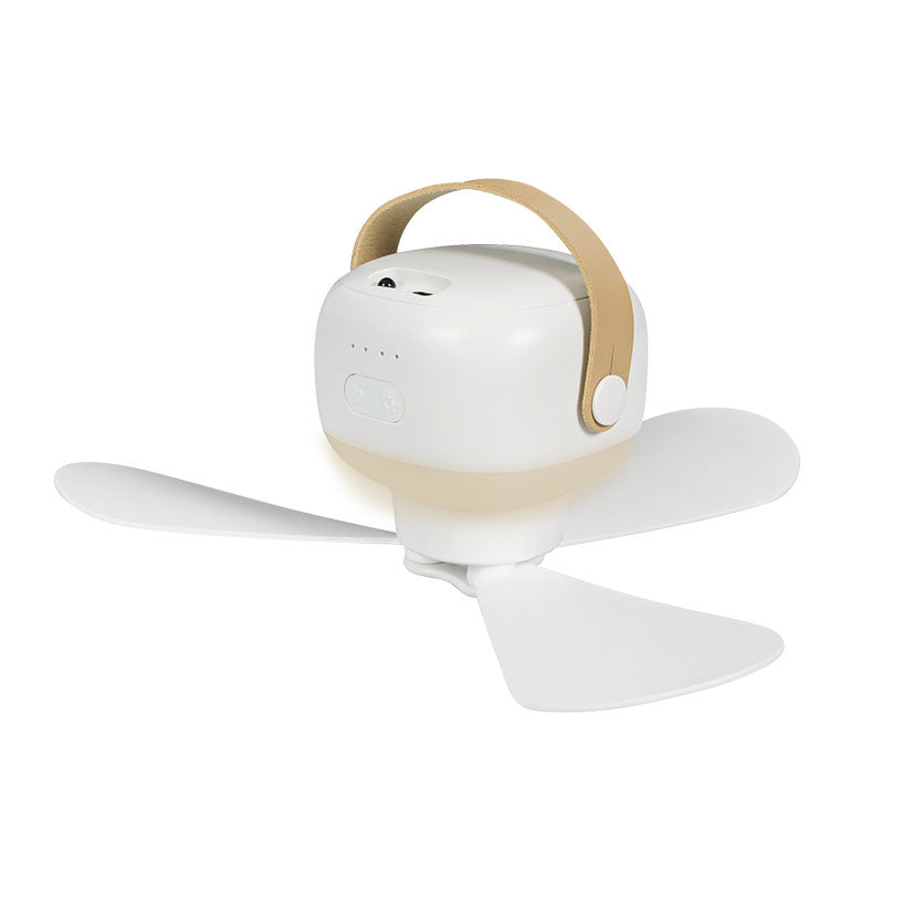 Ventilador de techo portátil Habitex V20 con luz LED integrada encendida