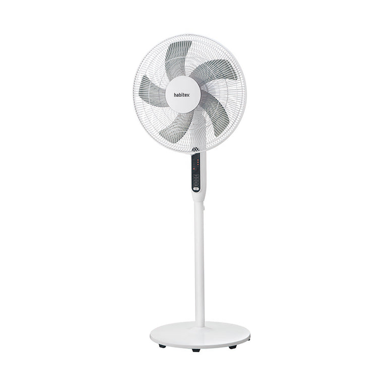 Vista frontal del ventilador de pie HABITEX VPM40 con cabezal de 40 cm