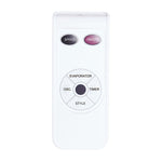 Mando a distancia blanco para climatizador HABITEX con botones de velocidad, oscilación y temporizador
