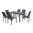 Conjunto Comedor Jardín Terrazza 7 Piezas Antracita