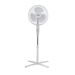 Ventilador de pie HABITEX VP07+ color blanco con base en cruz y cabezal de 40 cm