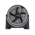 Ventilador de suelo negro Habitex VS50 con cabezal inclinable de 50 cm y 3 velocidades