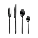 Set de cubiertos Pengo Pulse de 24 piezas en acero inoxidable acabado negro mate