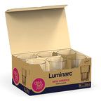 Pack de 6 vasos Luminarc New America en caja de presentación