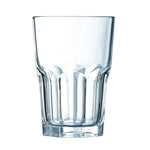 Vaso de vidrio transparente resistente para hostelería y hogar