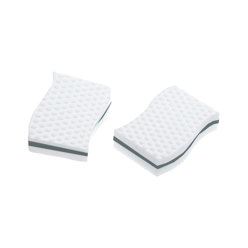 Dos esponjas mágicas HABITEX Rex blancas con capa intermedia gris y superficie texturizada para limpieza con agua