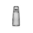 Botella de Cristal con Vaso Versa 1.1L - Diseño Acanalado