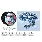 Guirnalda microcluster 1250 LED blanco frío 25 metros en carrete con iconos de funciones