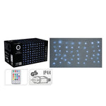 Cortina de 400 luces LED blanco frío 2x2 metros con mando a distancia y protección IP44.