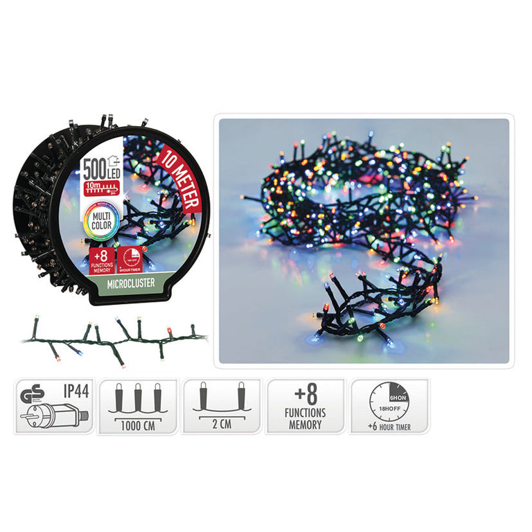 Guirnalda Microcluster LED IP44 - Luces Navidad Exterior