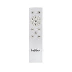 Mando a distancia blanco HABITEX con controles de velocidad, temperatura de color LED y temporizador