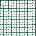 Malla plástica cuadrada de color verde con trama regular para cercados y protección de jardines