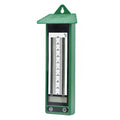 Termómetro digital de jardín LISTA color verde con pantalla LCD y memoria de temperaturas máximas y mínimas.