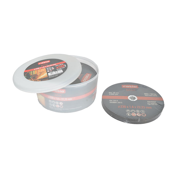 Pack Discos Corte Inox/metal Ratio Basic Ratiobasic — Discos Corte