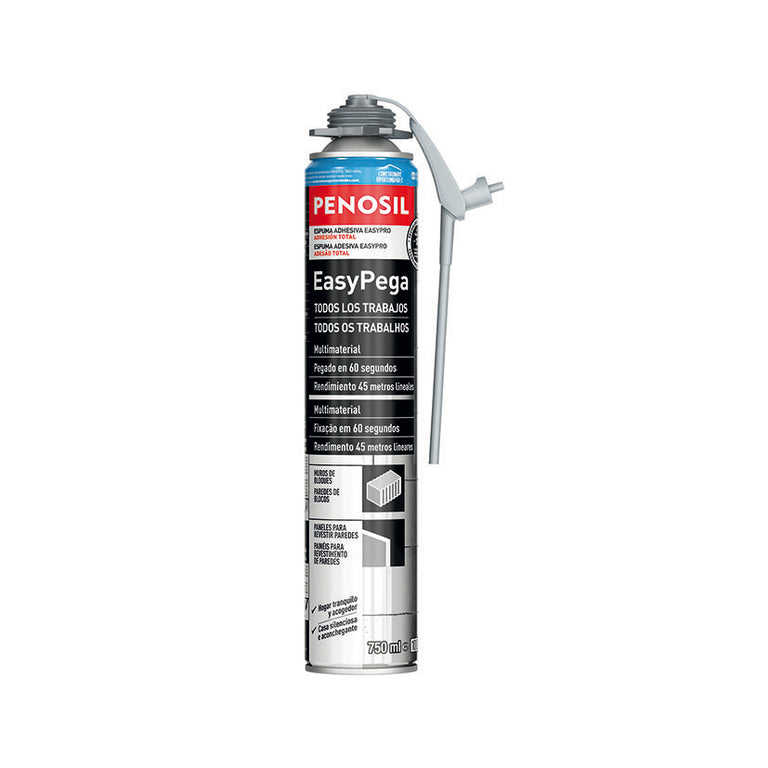 Bote de espuma adhesiva PENOSIL Easypega 750ml con aplicador para fijación rápida en 60 segundos