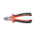 Alicate de corte diagonal RATIO Basic de 160 mm con mango ergonómico bimaterial en color naranja y negro.