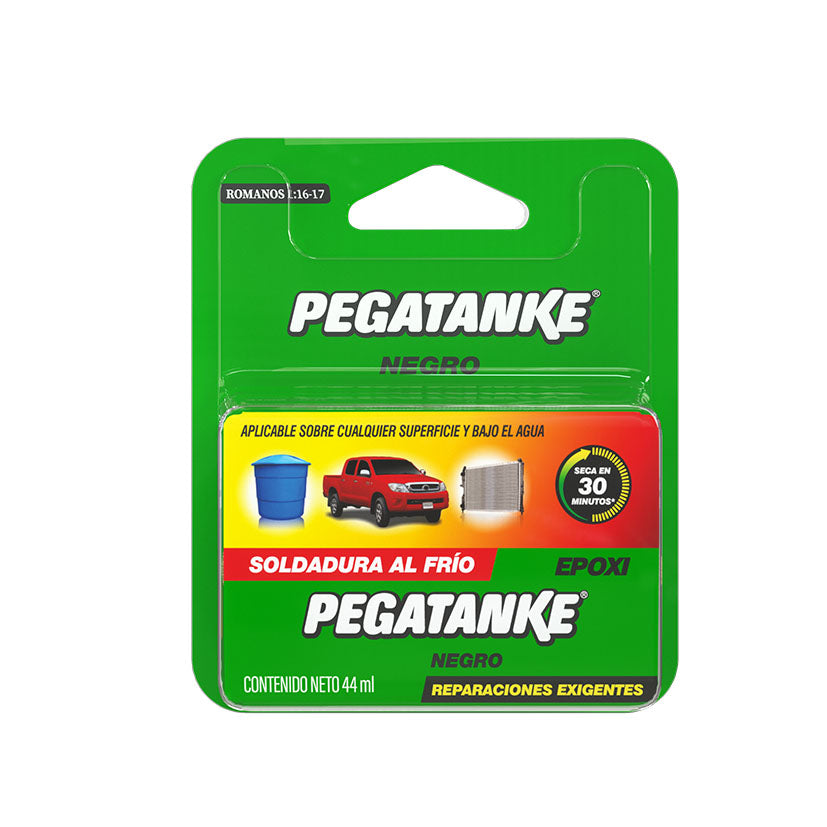 Pegamento epóxico Pegatanke Negro 44ml soldadura al frío para reparaciones exigentes